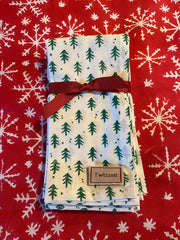 Twizzell Indian Block Print Napkins - Fir Tree