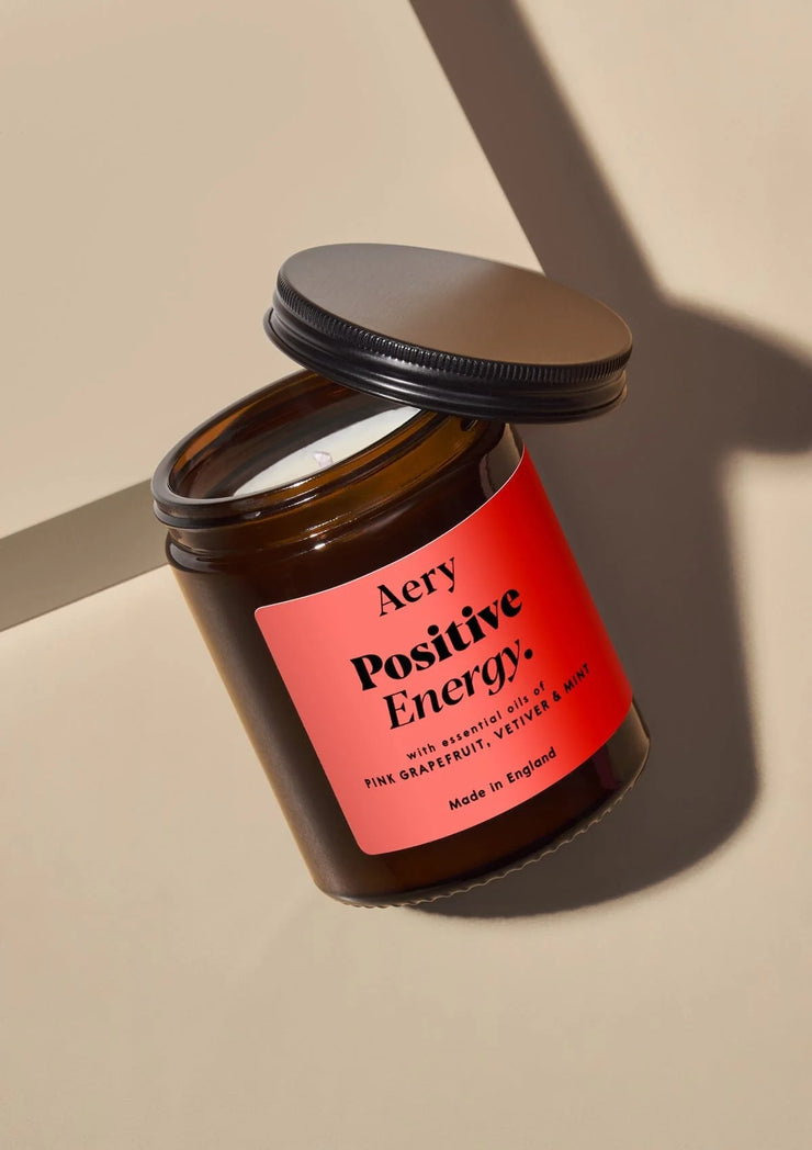 Aery Positive Energy Jar Candle - Pink Grapefruit, Vetiver & Mint