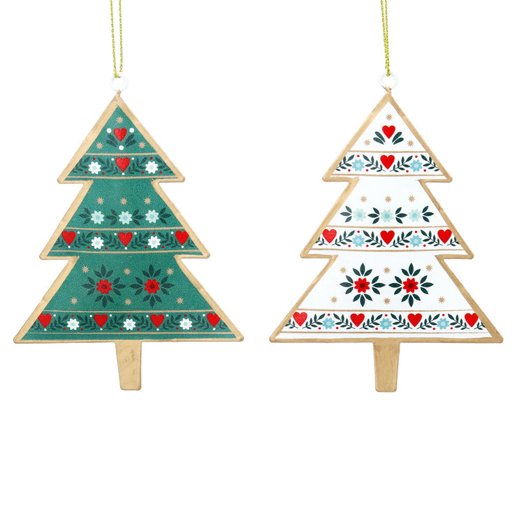 Tin Christmas Tree Decoration - Alpine Tree