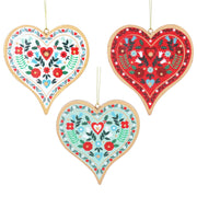 Wood Christmas Tree Decoration - Alpine Heart