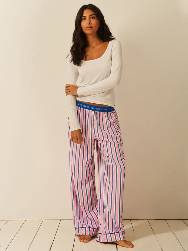 Stripe & Stare Long Pyjama Bottoms - Lazy Sunday