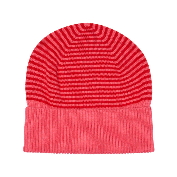 Fine Stripe Cashmere Beanies