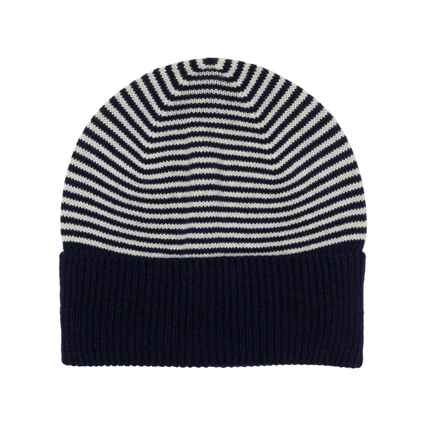 Fine Stripe Cashmere Beanies