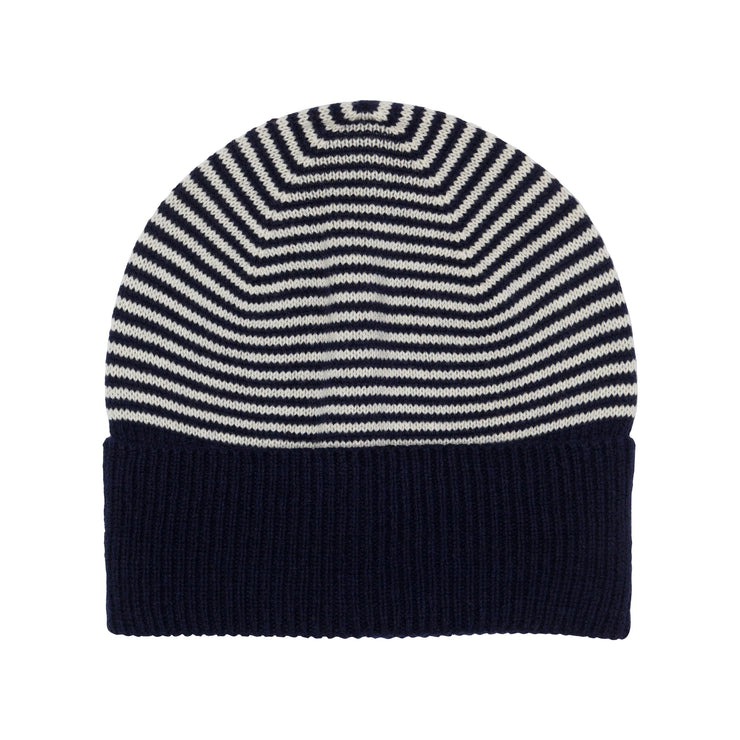 Fine Stripe Cashmere Beanies