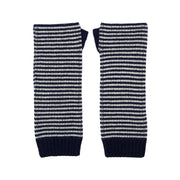 Fine Stripe Cashmere Wrist Warmers