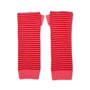 Fine Stripe Cashmere Wrist Warmers