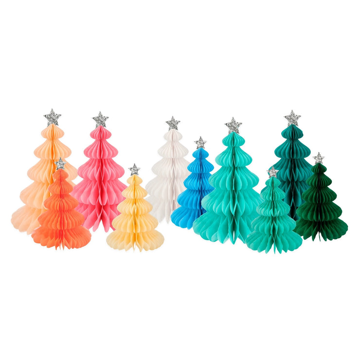 Meri Meri Rainbow Forest Honeycomb Tree Decorations