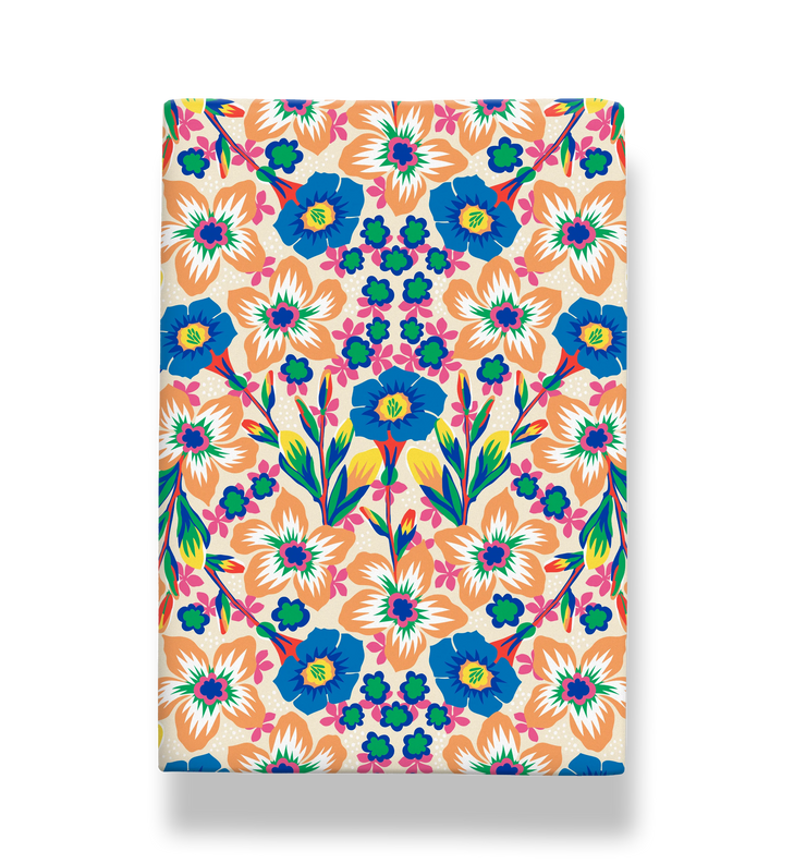 Gladio Neon Floral Gift Wrap