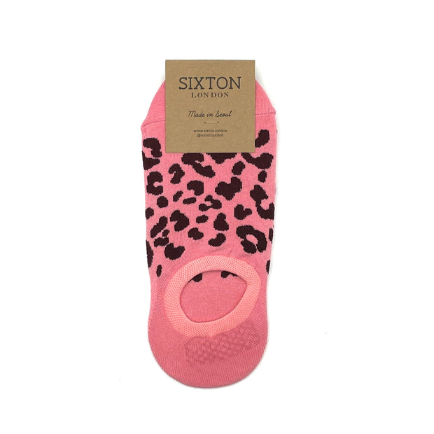 Sixton Leopard Print Trainer Socks