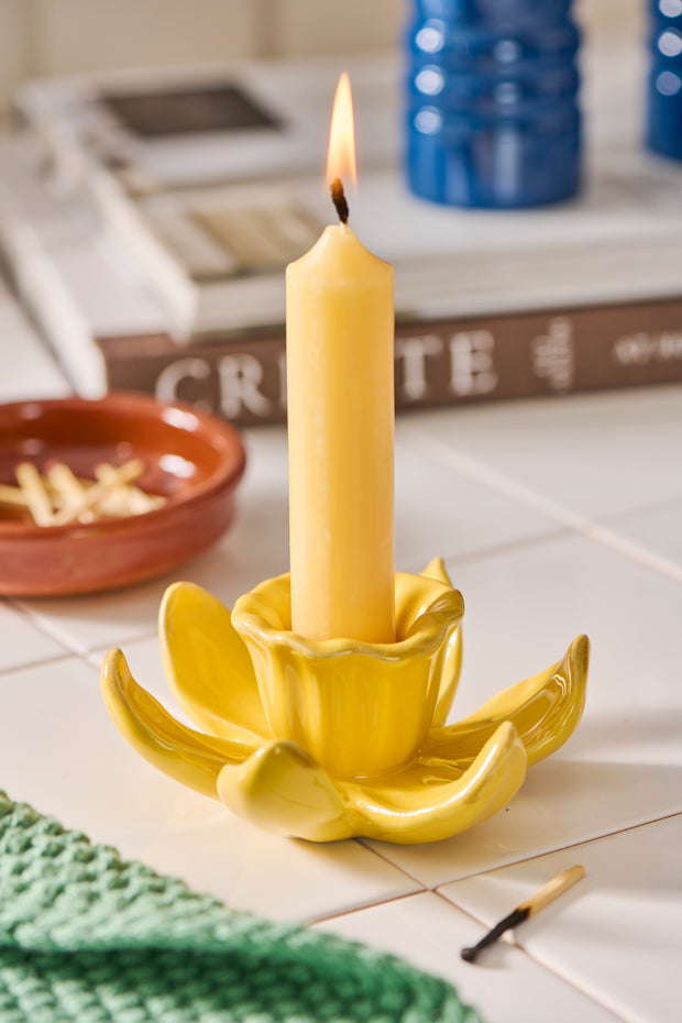 Daffodils Yellow Candle Holder