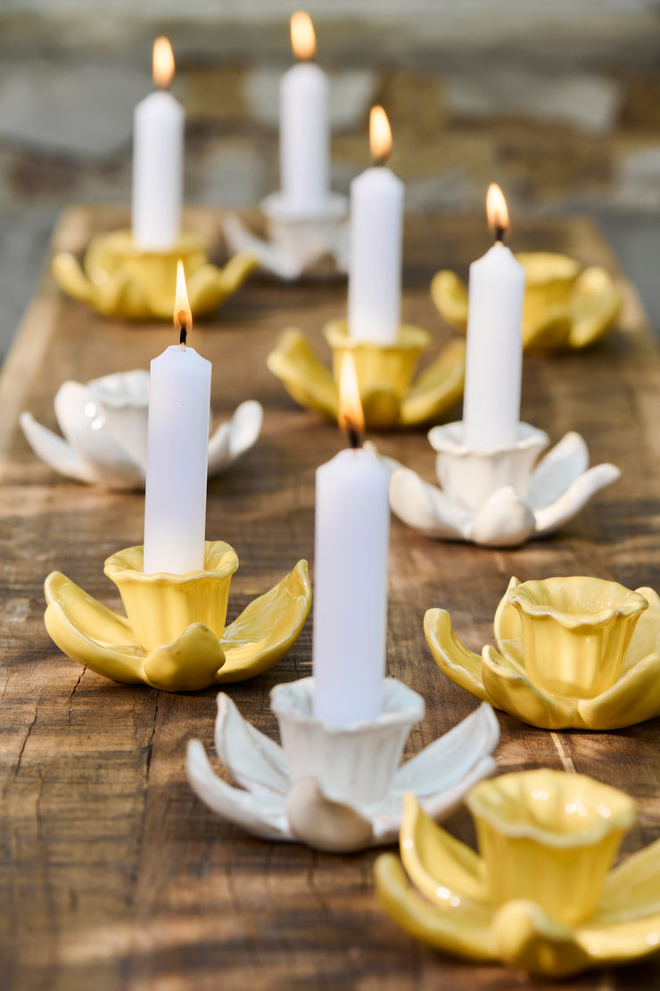 Daffodils Yellow Candle Holder