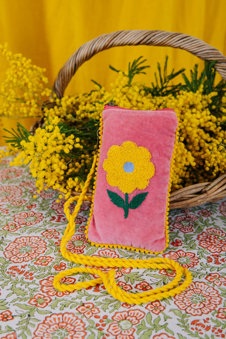 Velvet Flower Multi Purpose Phone Pouches