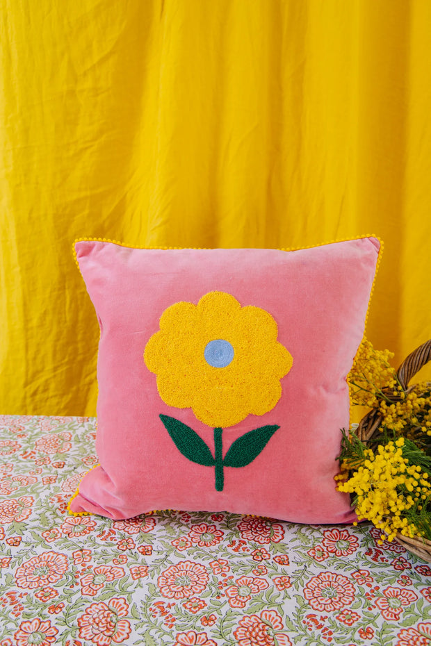 Velvet Flower Cushions