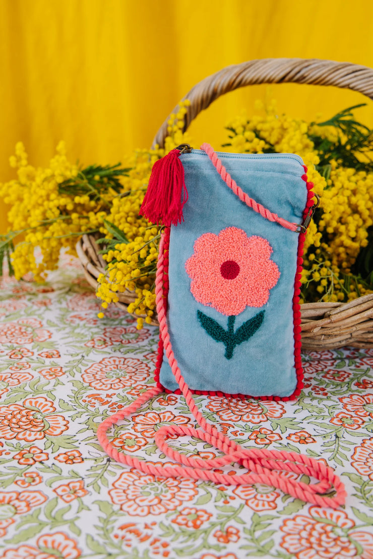 Velvet Flower Multi Purpose Phone Pouches