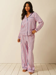 Stripe & Stare Long Sleeve Pyjama Top - Lazy Sunday