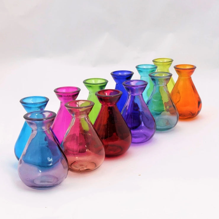 Jarapa Glass Coloured Bud Vases