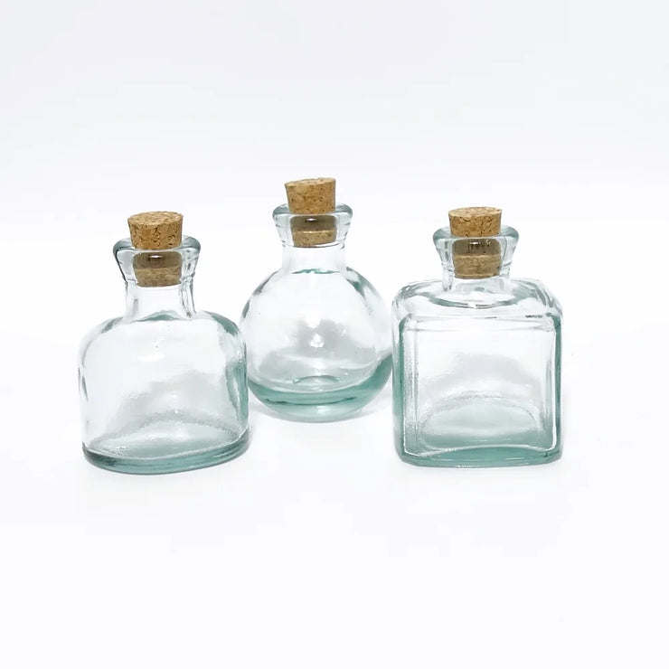 Mini 10cm Clear Glass Bottles