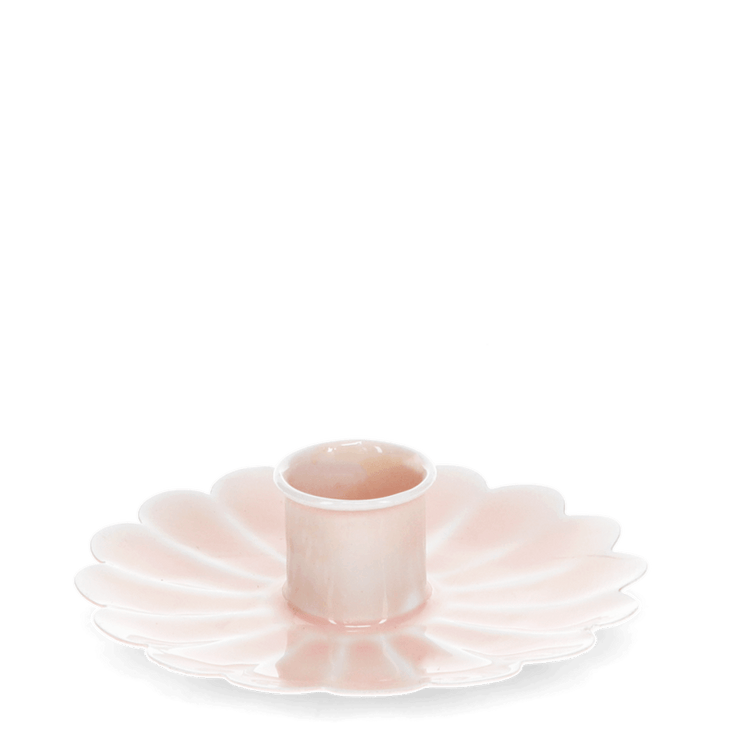 Enamel Flat Flower Candle Holders