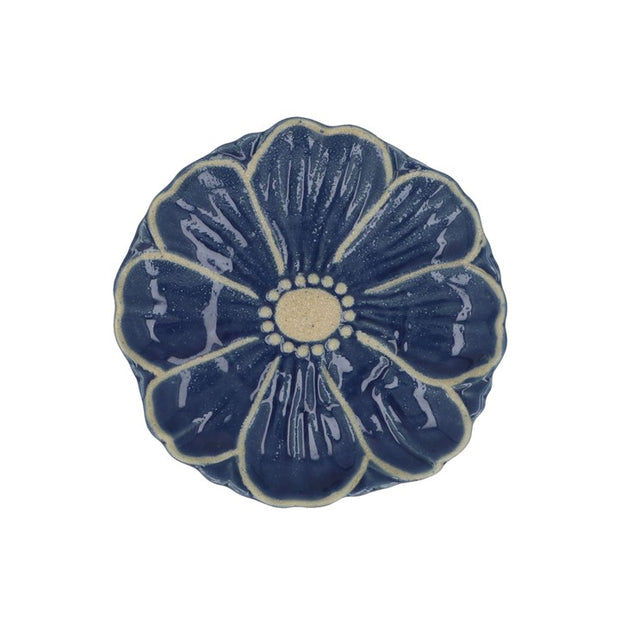 Stoneware Flower Plates