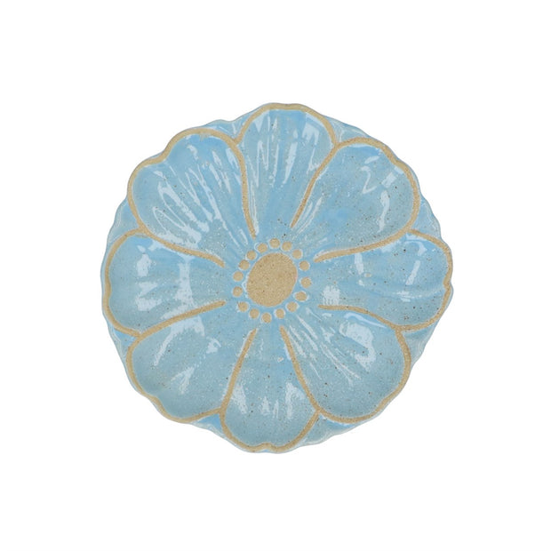 Stoneware Flower Plates