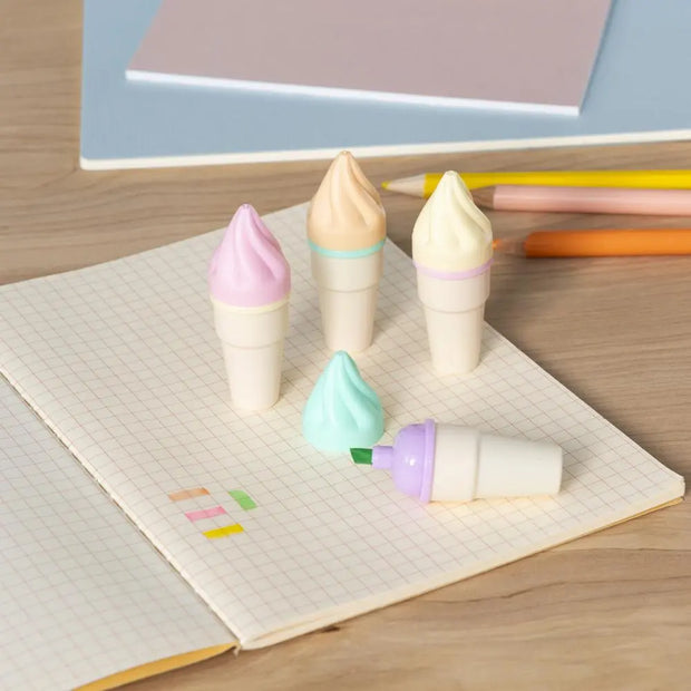 Mini Ice Cream Highlighters - Set of 4