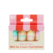 Mini Ice Cream Highlighters - Set of 4