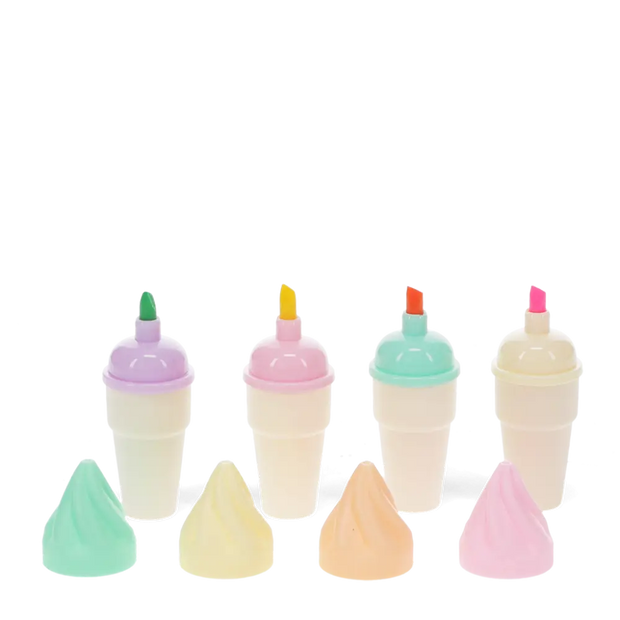 Mini Ice Cream Highlighters - Set of 4
