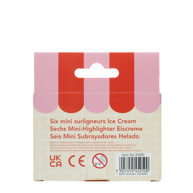 Mini Ice Cream Highlighters - Set of 4