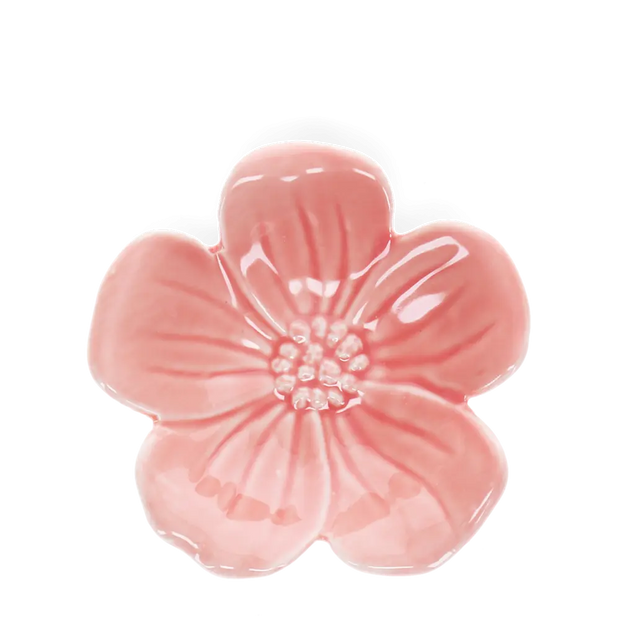 Ceramic Flower Dish in Pink