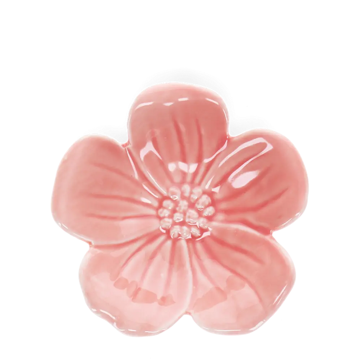 Ceramic Flower Dish in Pink