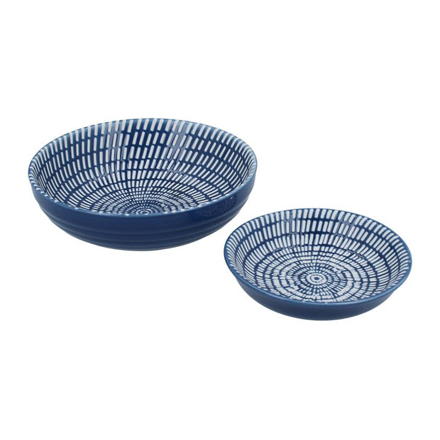 Ceramic Trinket Dishes - Navy Blue