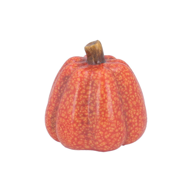 Mini Ceramic Pumpkin Ornament - Orange Speckle