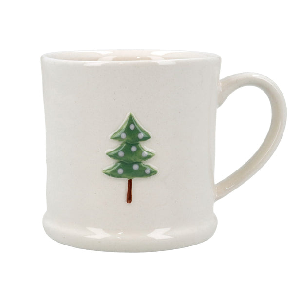 Stoneware Mini Mug - Green Tree