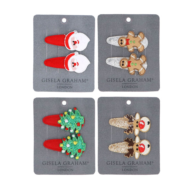 Christmas Hair Clips - Sets of 2