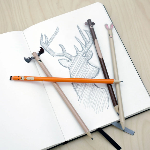 Woodland Animal Pencils Set of 4