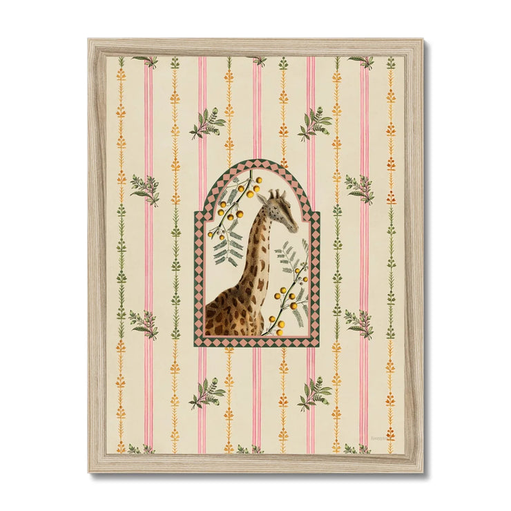 Roomytown Fine Art Prints A3 Framed - Giraffe