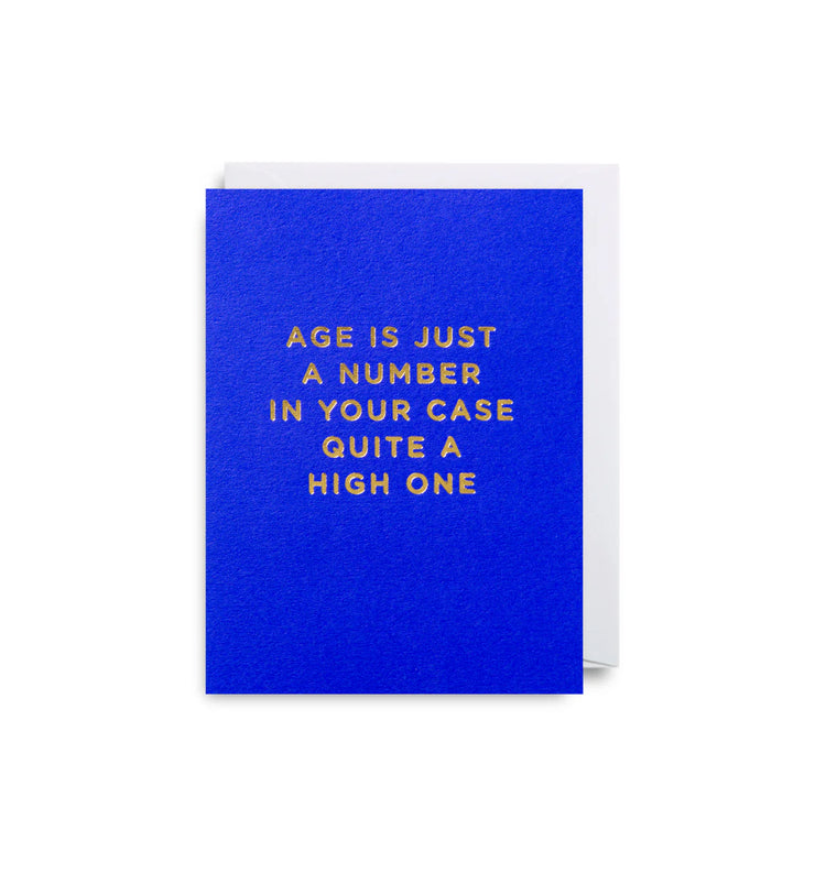 Mini Age Is Just A Number Card