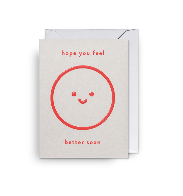 Mini Smiley Feel Better Soon Card