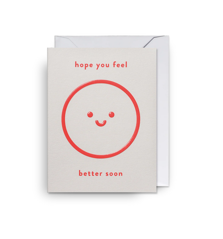Mini Smiley Feel Better Soon Card