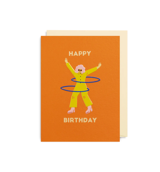 Mini Happy Birthday Hula Girl Card