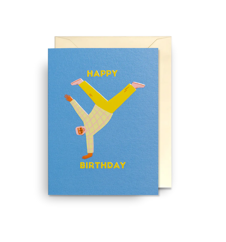 Mini Happy Birthday Breakdancer Boy Card