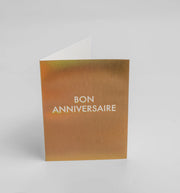Mini Gold Bon Anniversaire Card