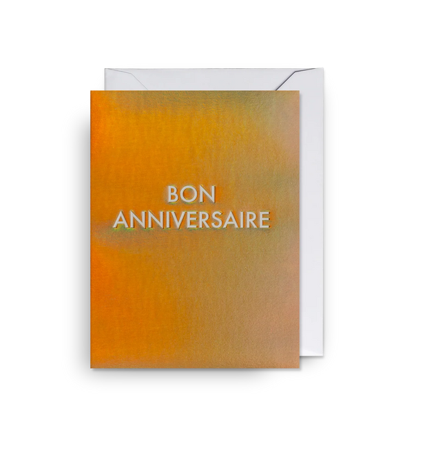 Mini Gold Bon Anniversaire Card