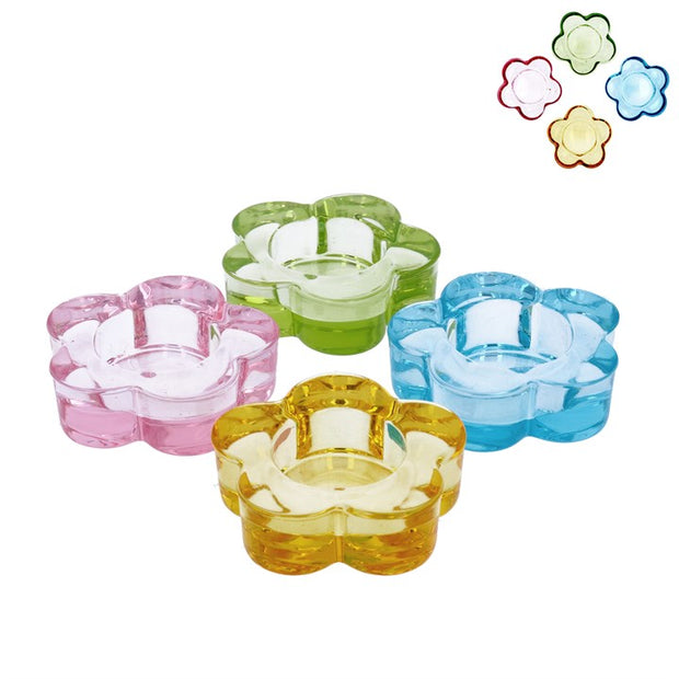 Flower Power Glass Candle Holders