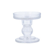 Clear Ball Glass Candlesticks - 2 Sizes