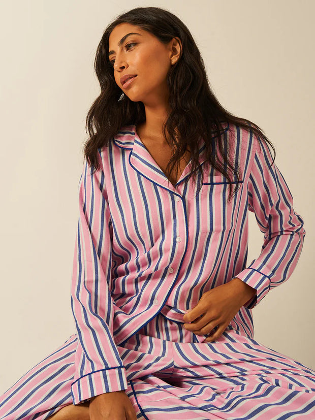 Stripe & Stare Long Sleeve Pyjama Top - Lazy Sunday