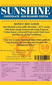 Sunshine Chocolate - Honey Be Good Milk Chocolate