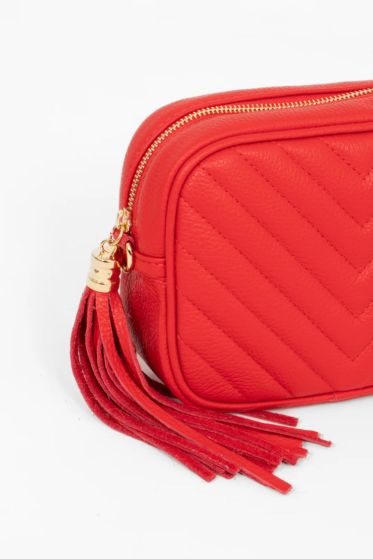 Misty Chevron Cross Body Bag - Red