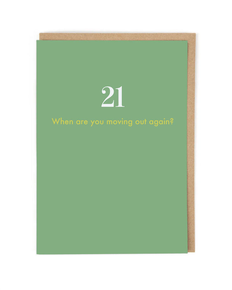 Cath Tate 21 Moving Out Card