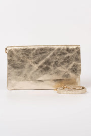 Britta Metallic Clutch in Silver or Gold